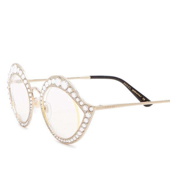 Gucci cat eye translucent lens glasses 41mm ๐ - Picture 2 of 8